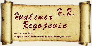 Hvalimir Regojević vizit kartica